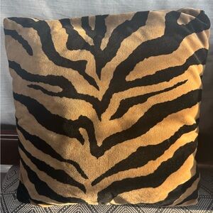 Ethan Allen 18” Square Zebra Print Throw Pillow